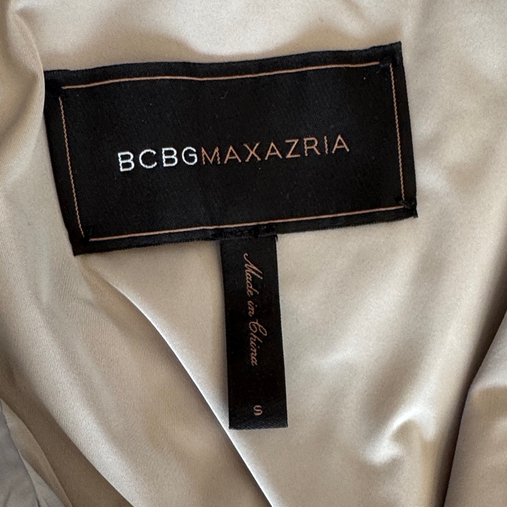 BCBGMaxAzria Light Gray Trench Coat - Picture 2 of 3